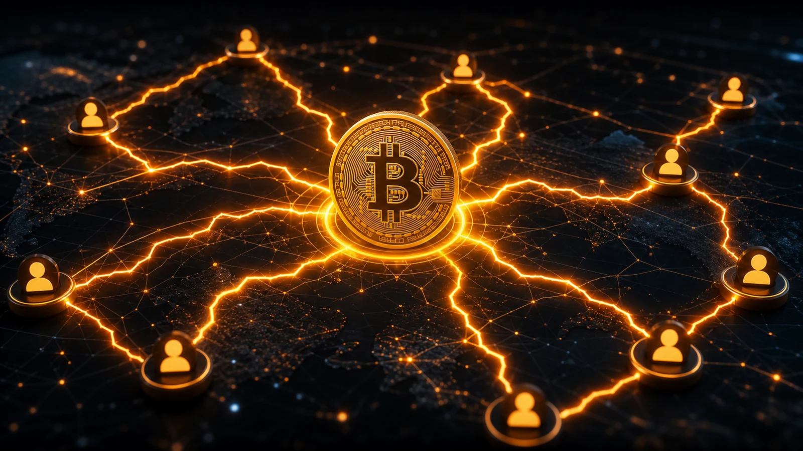 Grafisk artikelbild för Lightning Network. Snabbare Bitcoin betalningar